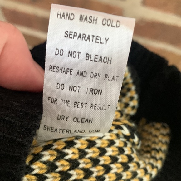 Women’s net.153 crew Sweater, Size M/L, Yellow/Black - Picture 5 of 5